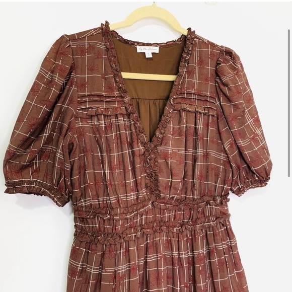 By The River | Midi Tiered Floral Ruffle Dress - Picture 3 of 6